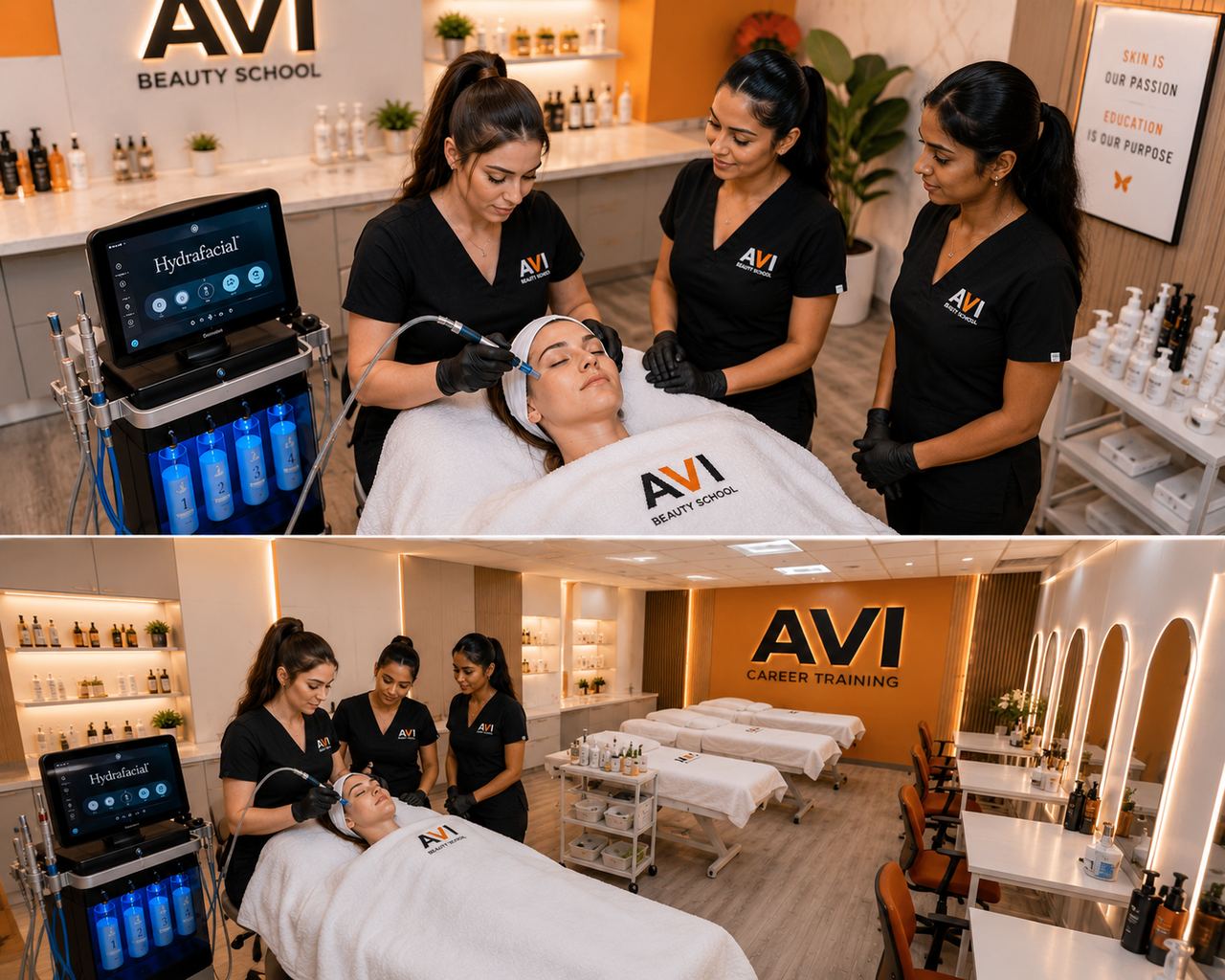 Esthetics student at AVI Career Training